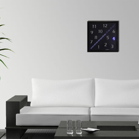 horloge diagonalK tableau luminescente décor digitale led Alainpers